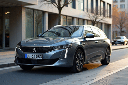 Peugeot 508 SW stationnement en ville élégante